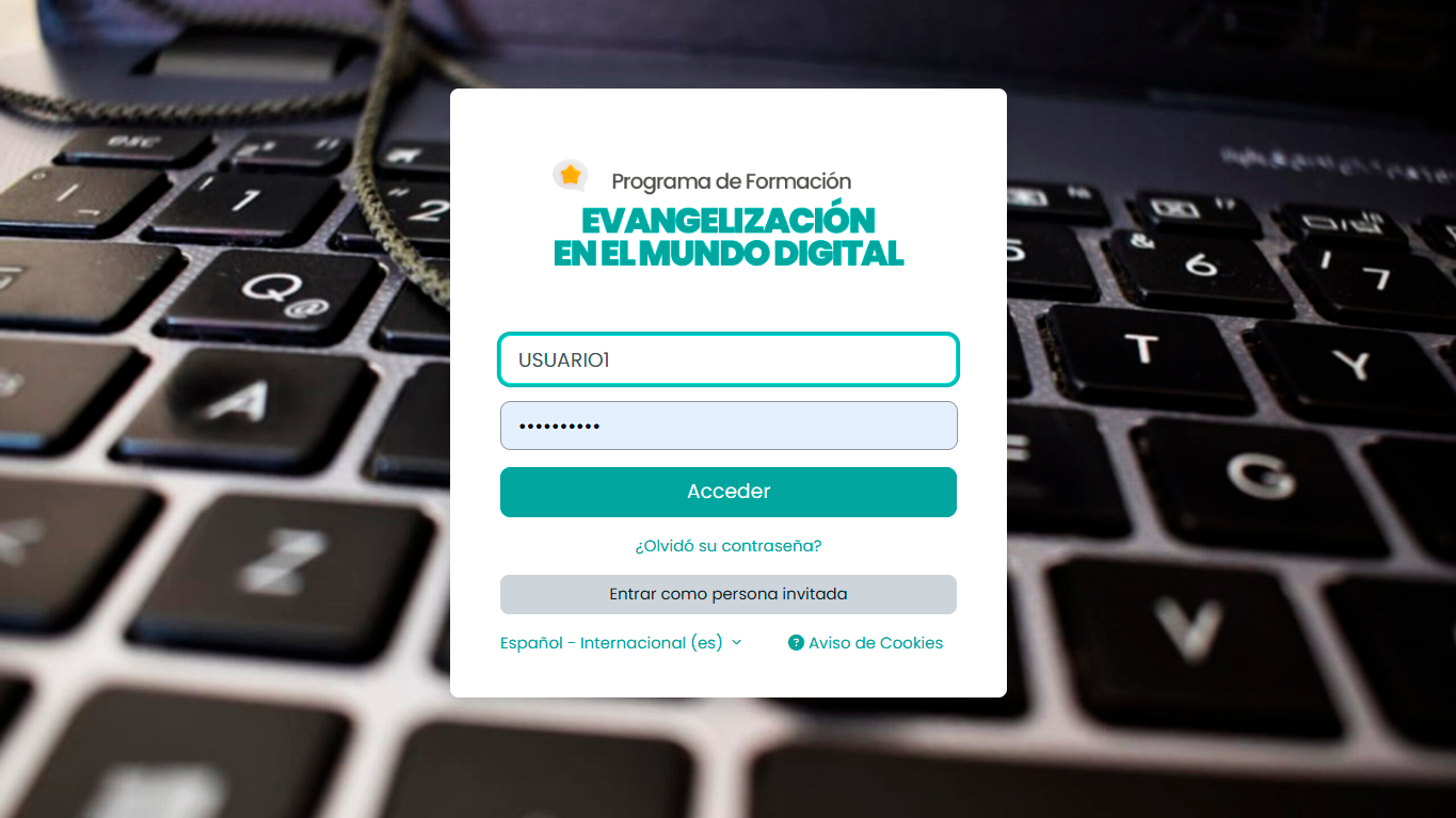 Aula Virtual, pantalla 2 de 3