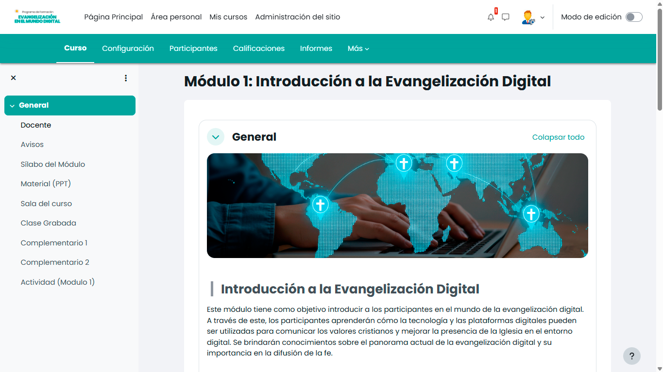 Aula Virtual, pantalla 3 de 3